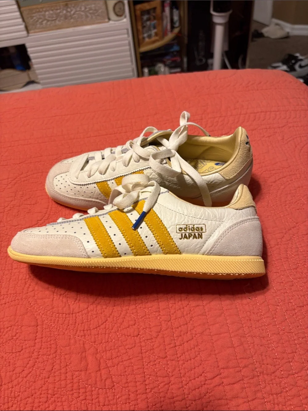 adidas Japan Low-Top Sneakers in White and Yellow